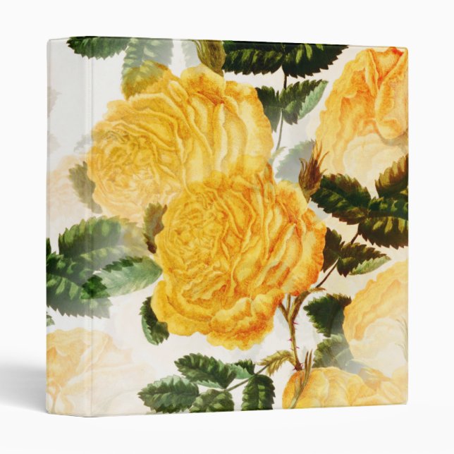 Personalized Elegant Chic Luxury Faux  3 Ring Bind 3 Ring Binder (Front/Spine)