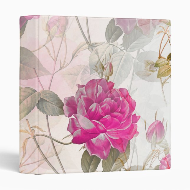 Personalized Elegant Chic Luxury Faux  3 Ring Bind 3 Ring Binder (Front/Spine)