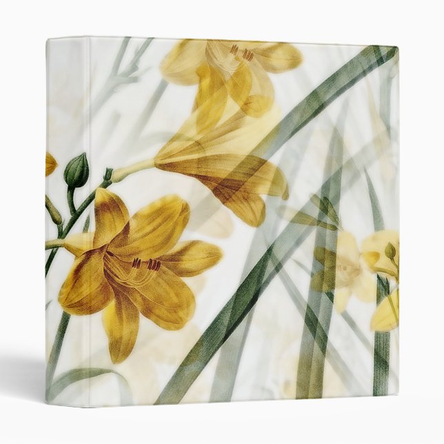 Personalized Elegant Chic Luxury Faux  3 Ring Bind 3 Ring Binder (Front/Spine)