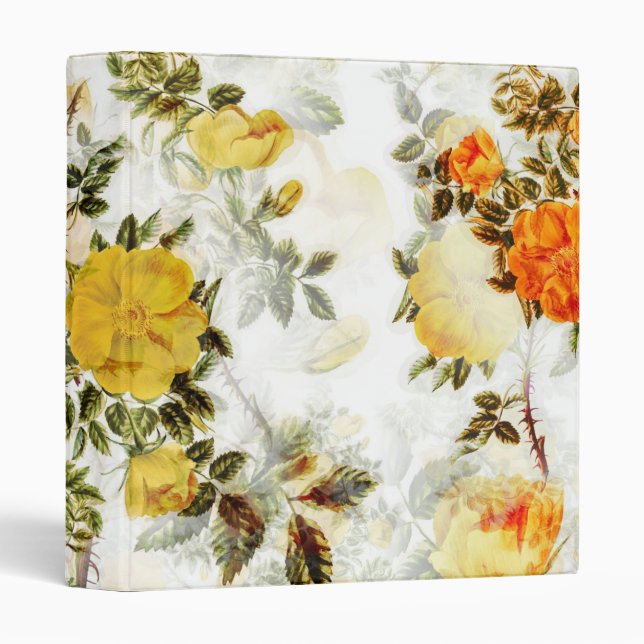 Personalized Elegant Chic Luxury Faux  3 Ring Bind 3 Ring Binder (Front/Spine)