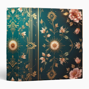 Personalized Elegant Chic Luxury Faux 3 Ring Bind Binder
