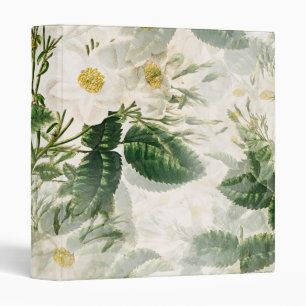 Personalized Elegant Chic Luxury Faux  3 Ring Bind Binder