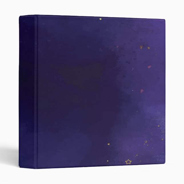 Personalized Elegant Chic Luxury Faux 3 Ring Binder (Front/Spine)