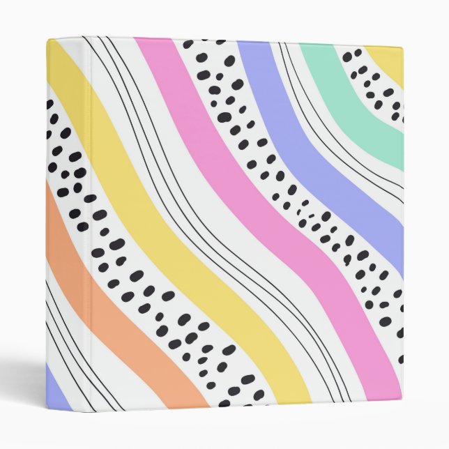 Personalized Elegant Chic Luxury Faux 3 Ring Binder (Front/Spine)