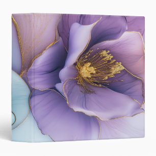 Personalized Elegant Chic Luxury Faux Floral 3 Ring Binder