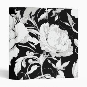 Personalized Elegant Chic Luxury Floral Design 3 Ring Binder