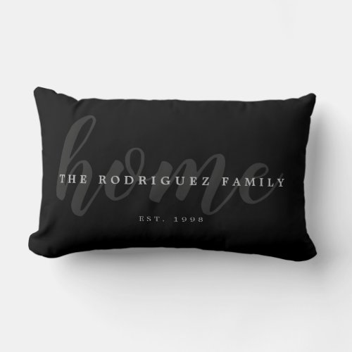 Personalized Elegant Chic Monogram Add Name Lumbar Pillow