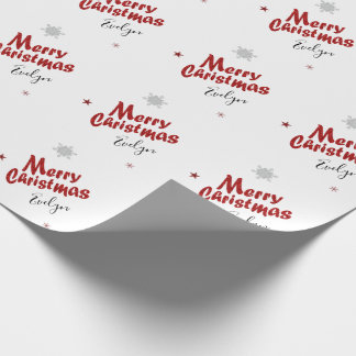 Personalized Elegant Christmas Name Wrapping Paper
