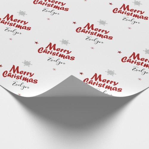 Personalized Elegant Christmas Name Wrapping Paper