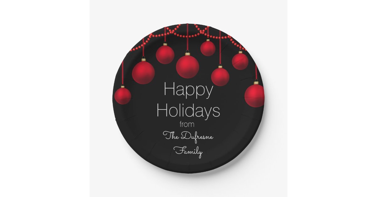 Personalized & Elegant Christmas Paper Plates | Zazzle