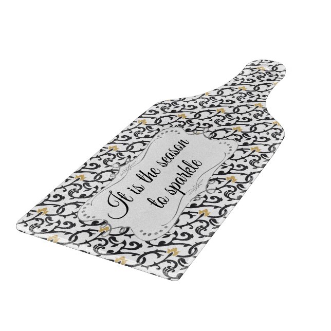 Personalized Elegant Christmas Pattern Cutting Board (Corner)