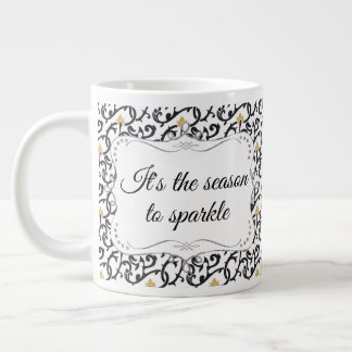 Personalized Elegant Christmas Pattern Giant Coffee Mug