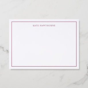 Personalized Elegant Classic Letterpress Note Card