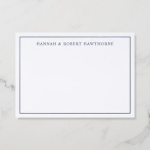 Personalized Elegant Classic Thank You Letterpress Photo Cards