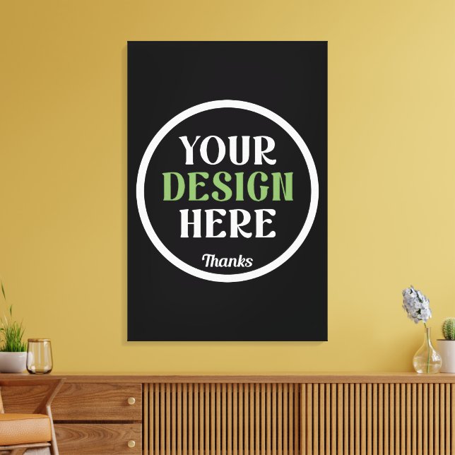 Personalized, Elegant, Classic, Wedding Gifts Canvas Print (Insitu(LivingRoom))
