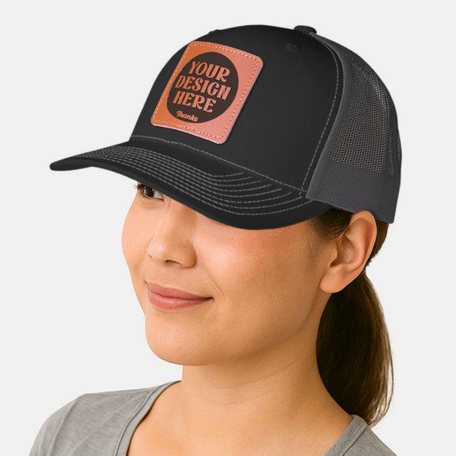 Personalized, Elegant, Classic, Wedding Gifts Leather Patch Hat (Female)