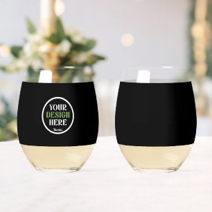 Personalized, Elegant, Classic, Wedding Gifts Stemless Wine Glass