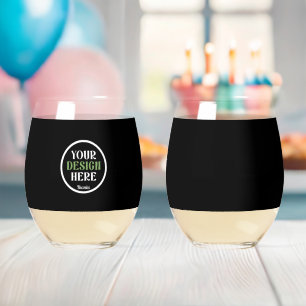 Personalized, Elegant, Classic, Wedding Gifts Stemless Wine Glass