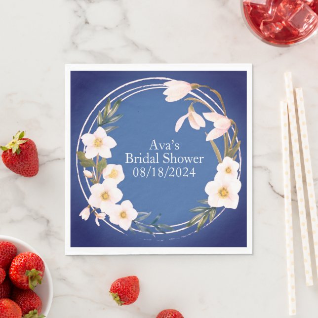 Personalized elegant cocktail party napkins shower (Insitu)