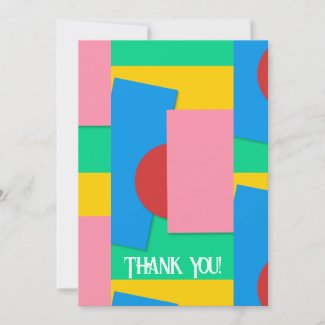 Personalized Elegant Colorful Geometric Thank You