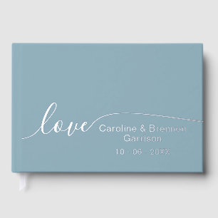 Personalized Elegant Couple Names Love Gold Foil Guest Book