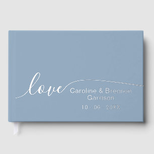 Personalized Elegant Couple Names Love Gold Foil Guest Book