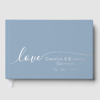 Personalized Elegant Couple Names Love Gold Foil Guest Book