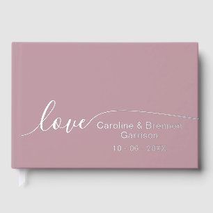 Personalized Elegant Couple Names Love Gold Foil Guest Book