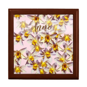 Personalized Elegant Daffodils  Gift Box