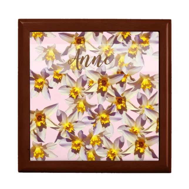 Personalized Elegant Daffodils Gift Box Zazzle
