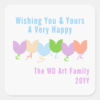 Personalized Elegant Easter Spring Tulips Floral