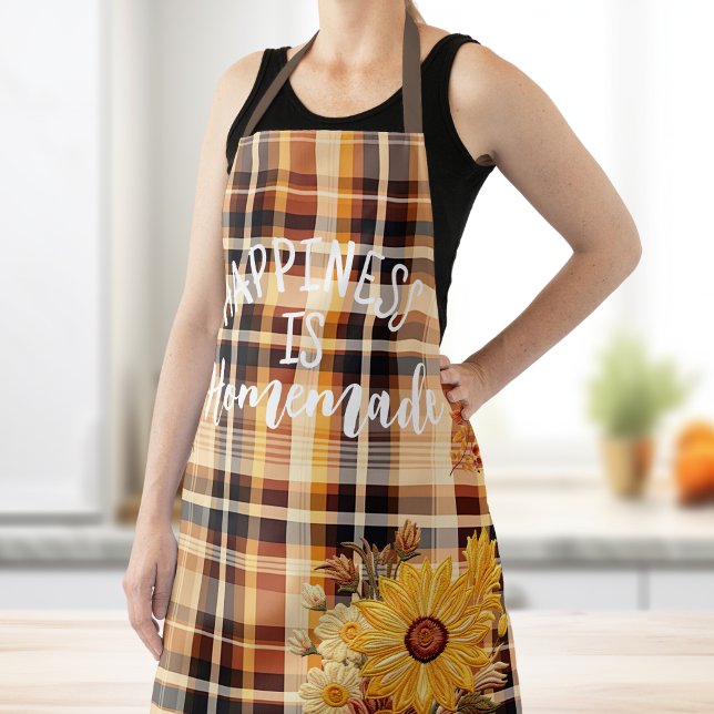 Personalized Elegant Fall Floral Apron (Creator Uploaded)