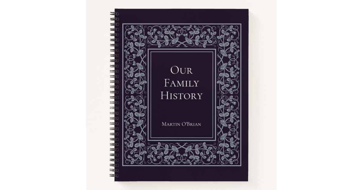 Journal Family Design Personalized Elegant Family History Journal | Zazzle