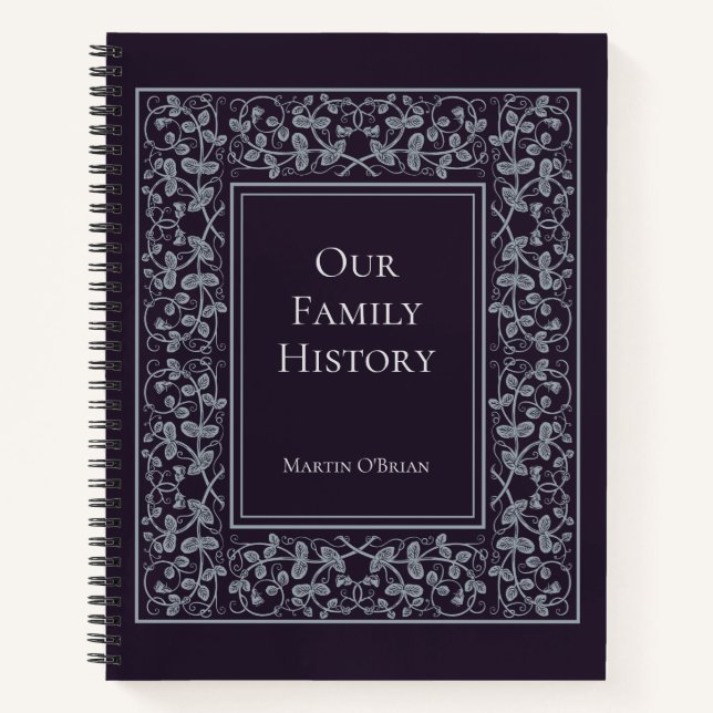 Personalized Elegant Family History Journal (Front)