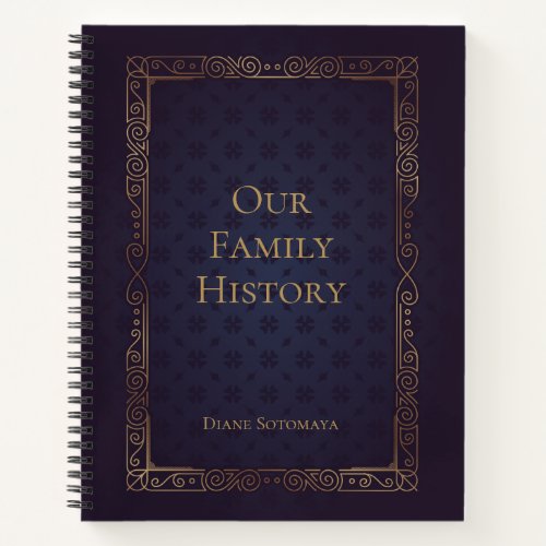 Personalized Elegant Family History Notebook