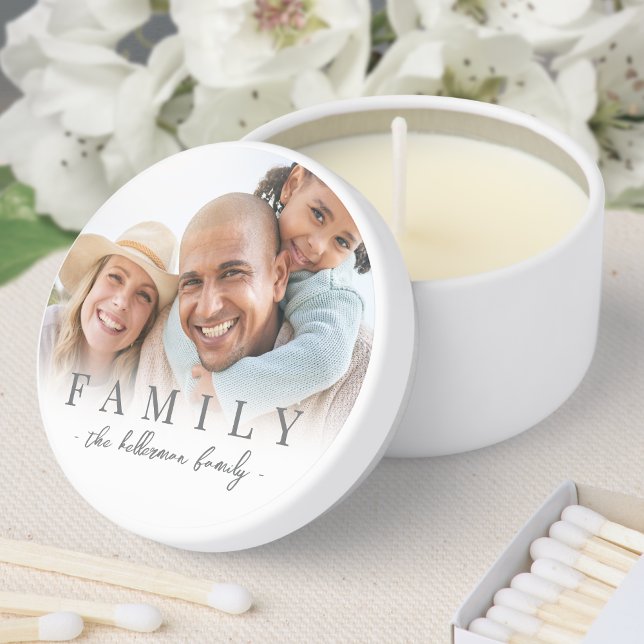 Personalized Elegant Family Photo Mini Candle Favors (Personalized Elegant Family Photo Mini Candle Favors)