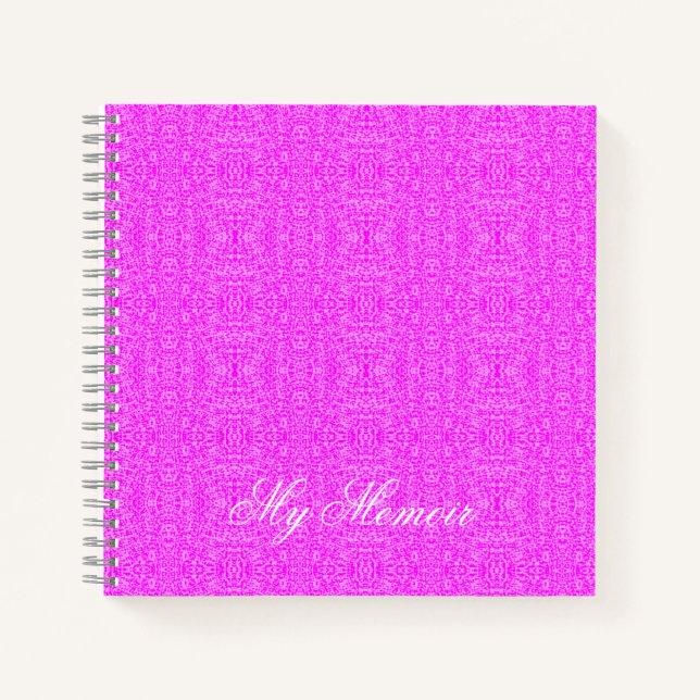 Personalized Elegant Fine Art Pattern Pink Journal (Front)
