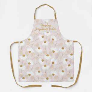 Personalized Elegant Floral Apron for Grandma