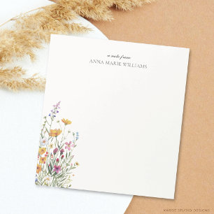 Personalized Elegant Floral Chic Notepad