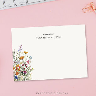 Personalized Elegant Floral Note Card