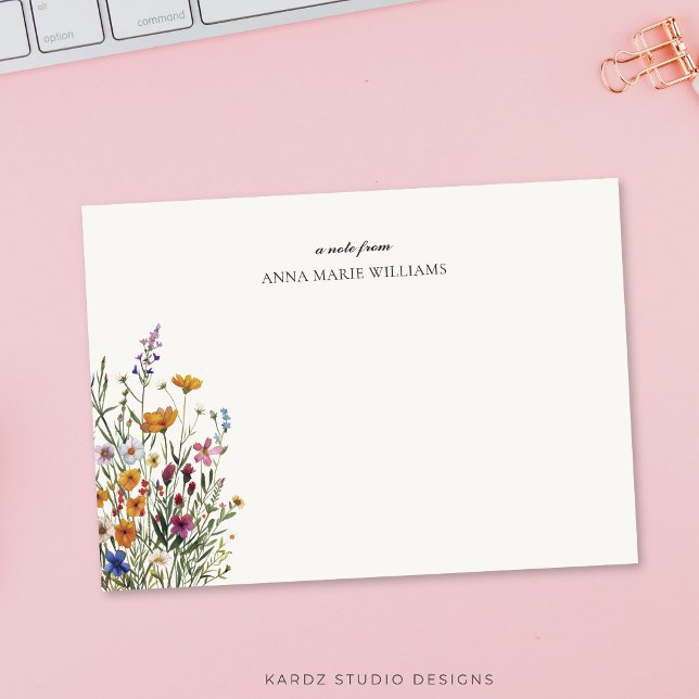 Personalized Elegant Floral Note Card (Creator Uploaded)