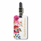 Personalized Elegant Floral Watercolor Girly Pink