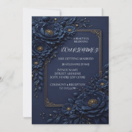 personalized Elegant Floral Wedding Invitation