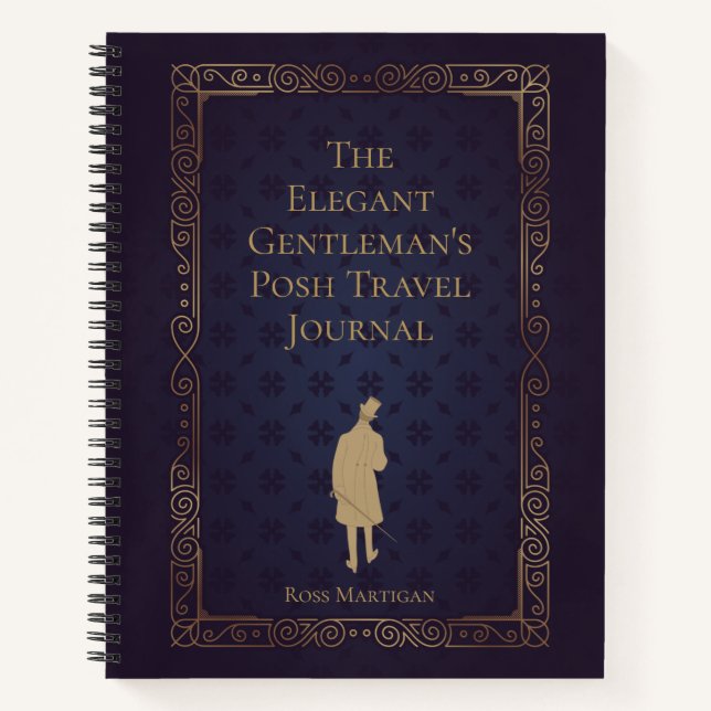 Personalized Elegant Gentleman's Travel Journal (Front)