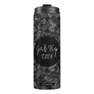 Personalized Elegant Girls Trip Faux Glitter Foil Thermal Tumbler