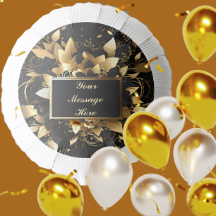 Personalized Elegant Gold Balloon