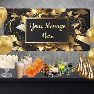 Personalized Elegant Gold Banner