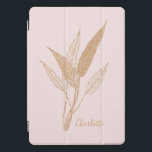 Personalized Elegant Gold Botanical Line Art Pink<br><div class="desc">This delicate botanical design features intricately drawn gold leaves against a soft blush pink background, creating a sophisticated and timeless aesthetic. Inspired by nature’s elegance and minimalist line art, this design is perfect for those who appreciate refined simplicity with a touch of luxury. The subtle yet eye-catching gold color adds...</div>