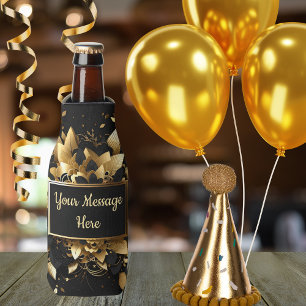 Personalized Elegant Gold Bottle Cooler