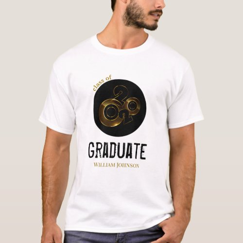 Personalized Elegant Gold Class of 2020 Graduate T_Shirt